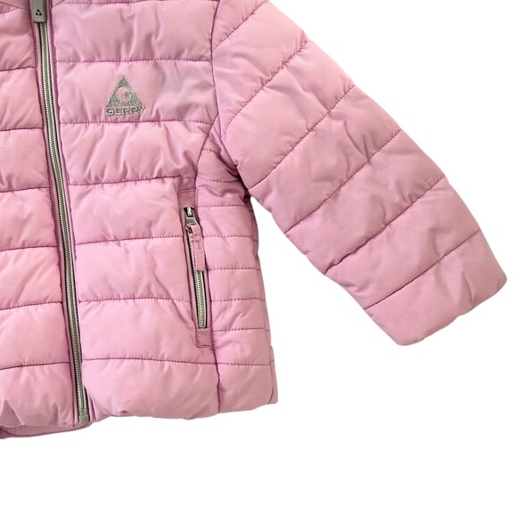 Gerry Girls Puffer Jacket Pink Hooded Zip Front Insulated Winter Coat Size 2T - Picture 8 of 12